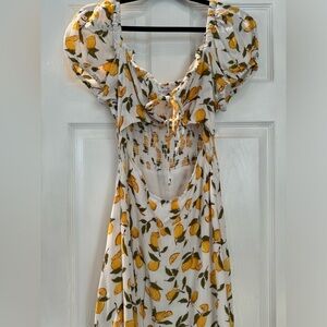 Women Short Sundress w Lemons